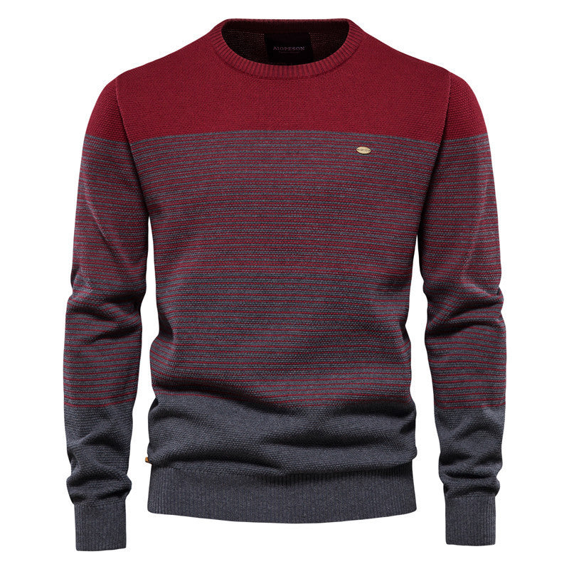 New Contrasting Color Men's Sweater