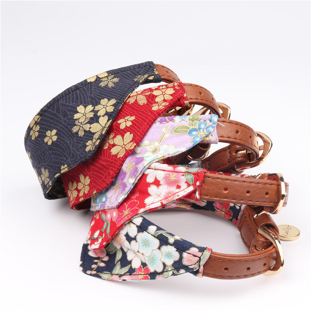 Amingge New Cross-border Japanese Style Triangular Binder Pet Collar Dog Saliva Towel