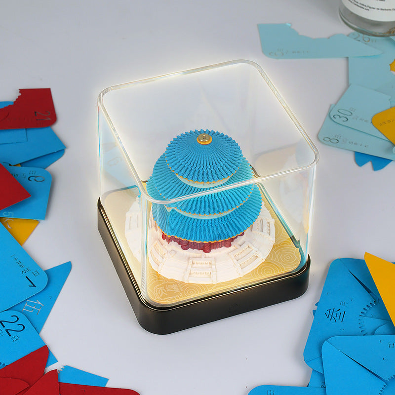 3D Three-dimensional Note Paper Earth Model Paper Carving Calendar Note Book Ornaments