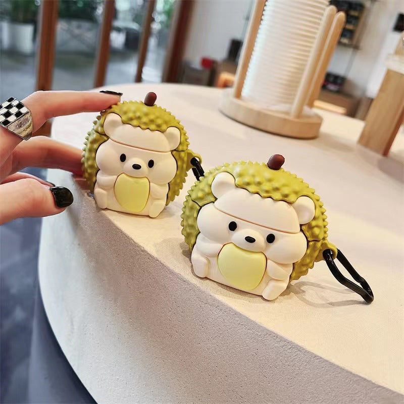 Durian Hedgehog Bear For Airpods Wireless Bluetooth Headset Protective Cover