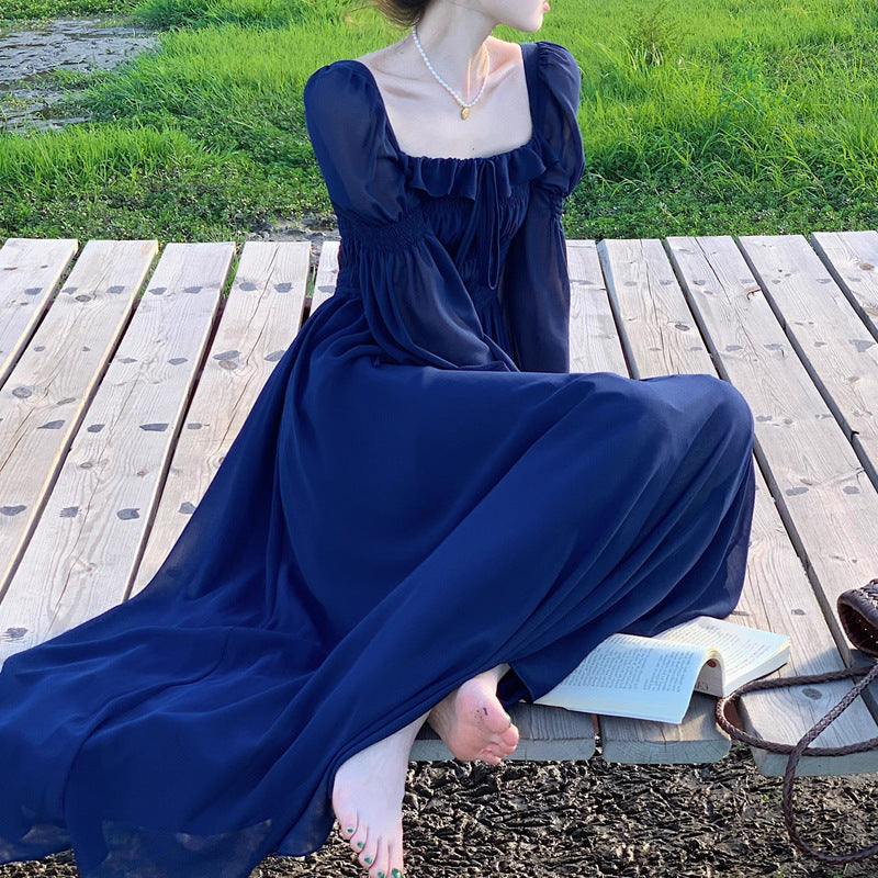 Elegant French Cinched Slimming Long Dress Children