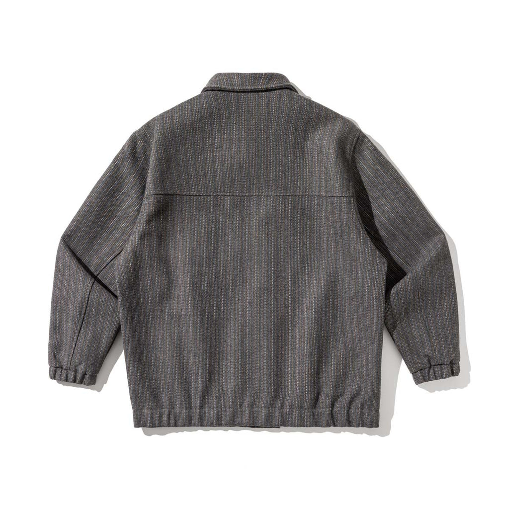 Coarse Denim Dark Stripe Casual Fashion Jacket