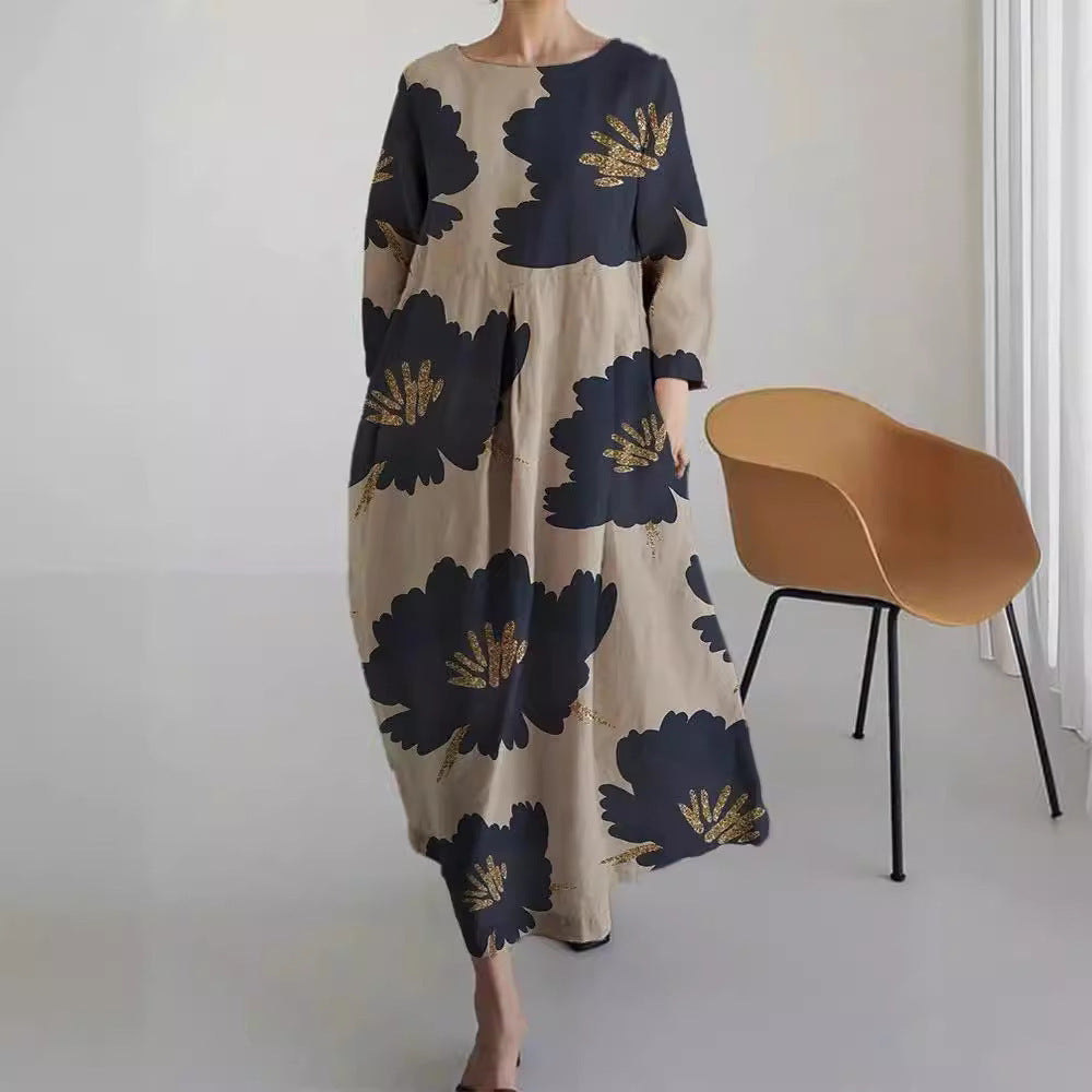 3D Pull Frame Craft Leisure Fashion Lady Dress