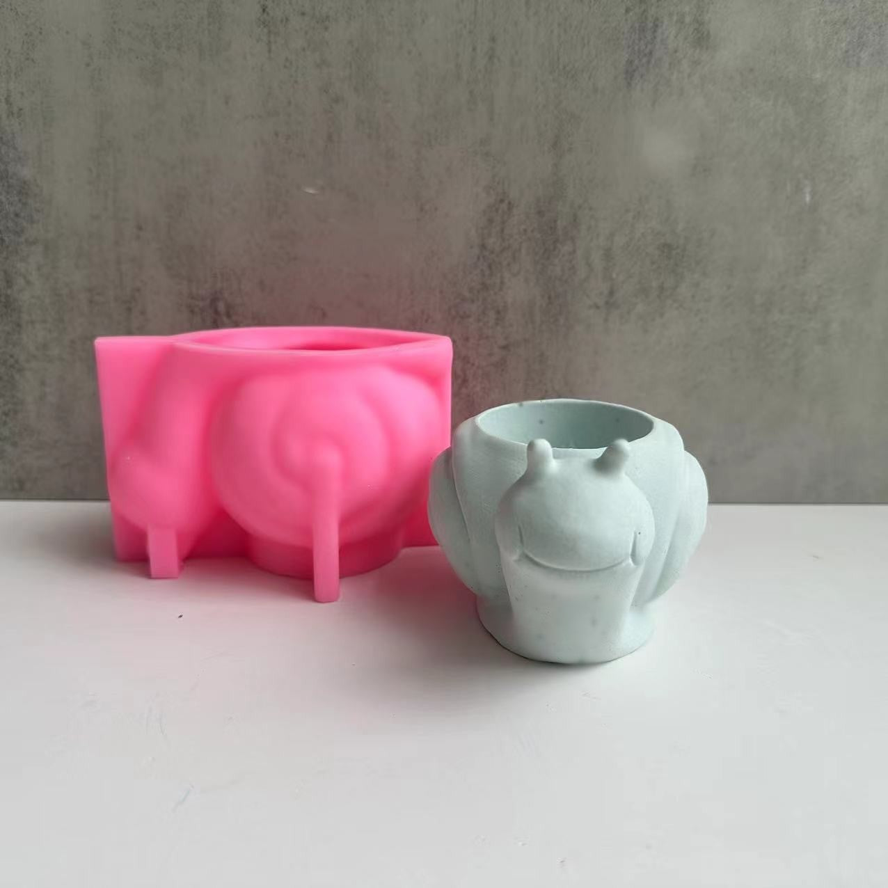 Snail Flower Pot Silicone Mold Gypsum Mold Concrete Silicone Mold