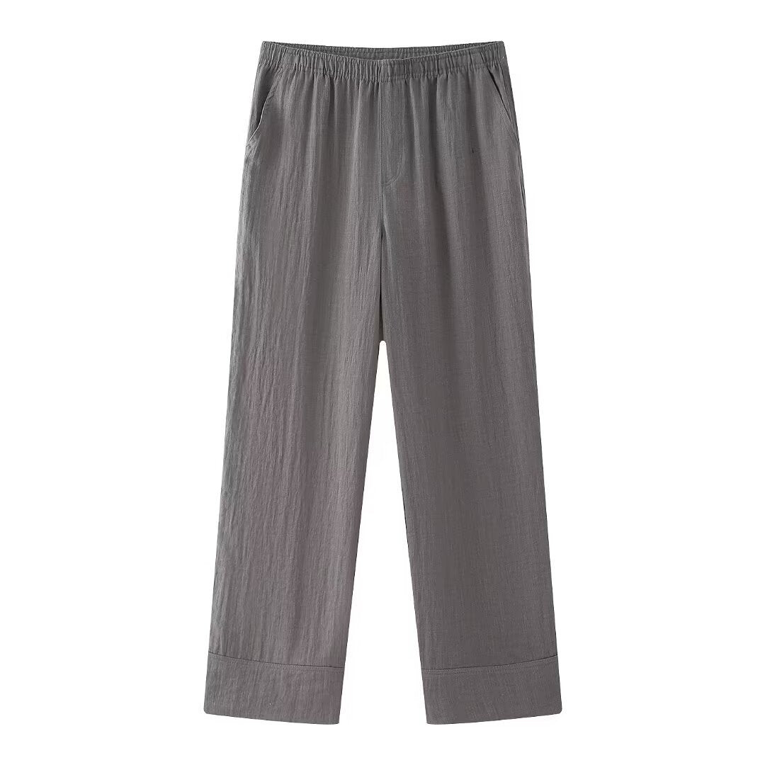 Casual Loose Tied Pajamas Trousers Suit
