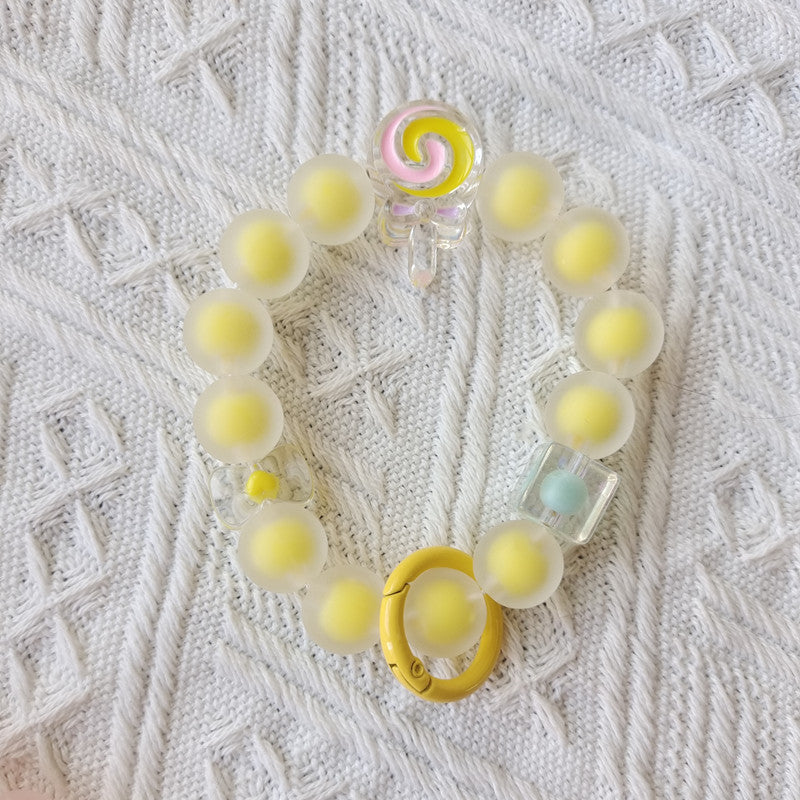 Beaded Flower Mobile Phone Chain Versatile Color