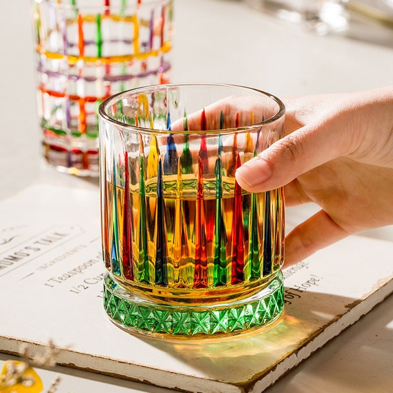 Italian Crystal Glasses Hand-painted Glass