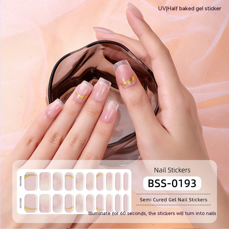 Gel Nail Art Sticker Semi-curing Gel