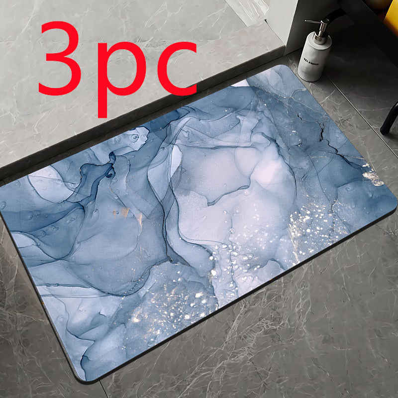 Marble Pattern Soft Diatom Ooze Absorbent Floor Mat