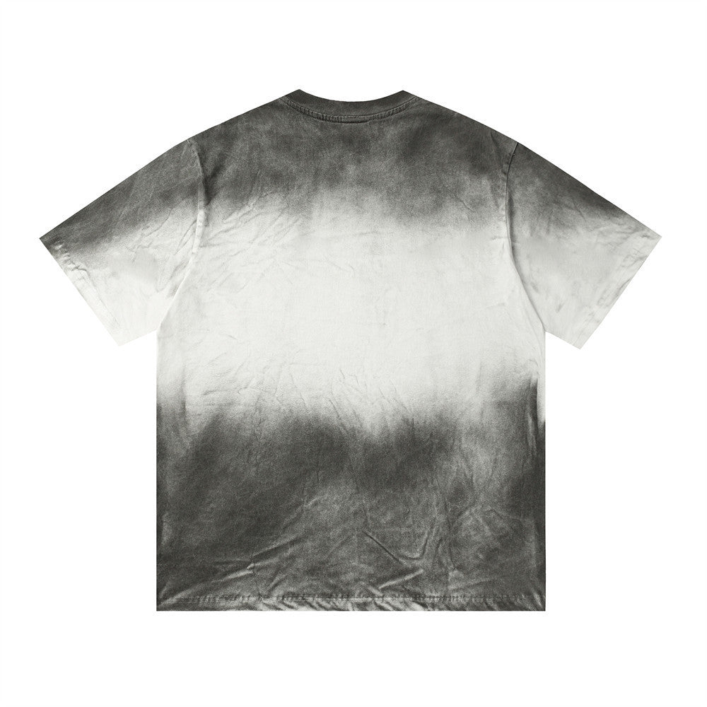 Tie-dye Gradient Short-sleeved T-shirt Men's Hip Hop