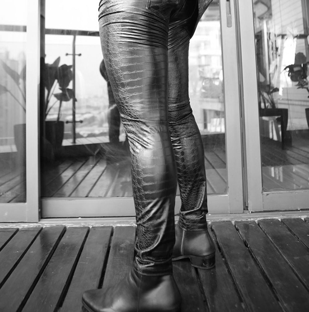 Motorcycle Trousers NK72 Men's Boots Leather Pants Skinny Jeans