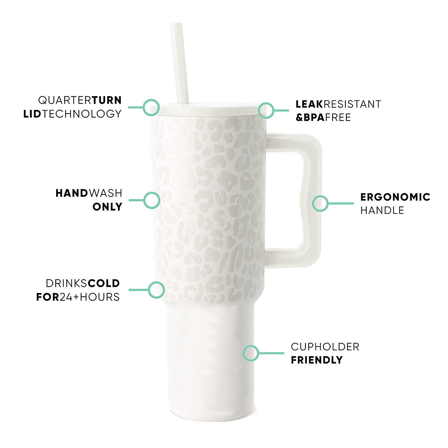 40oz Handle Cup 304 Stainless Steel Cold Insulation Large Ice Cup