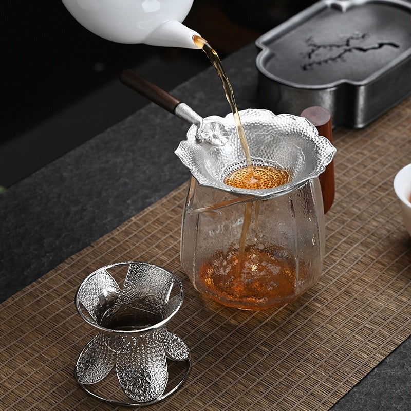 Creative Tea Strainer Tin Tea Funnel Pure Tin Tea Set