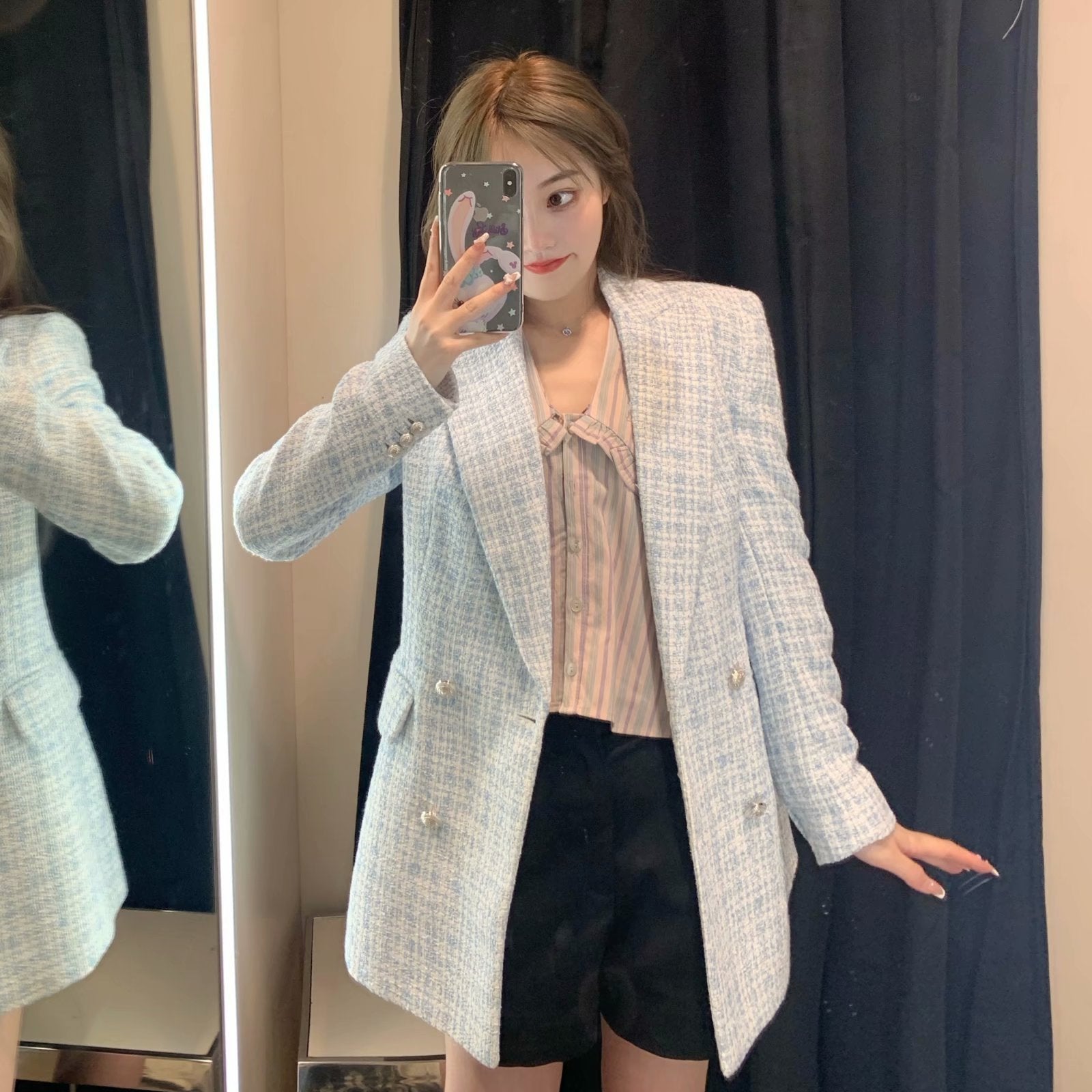 Women's Summer Check Slim Fit Blazer