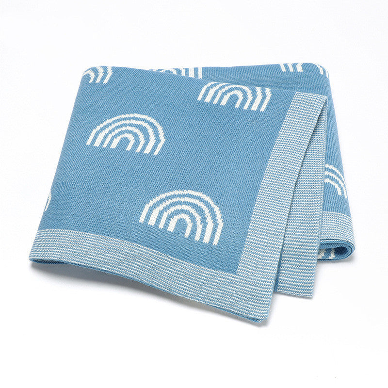 Baby Knitted Rainbow Hug Blanket Comforter