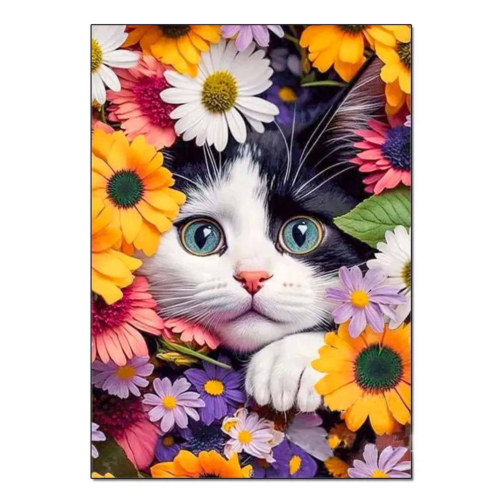 DIY Handmade Diamond Painting With Colorful Animals And Full Diamonds