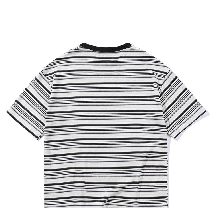 Men's Striped Loose Artistic Youth Fresh T-shirt