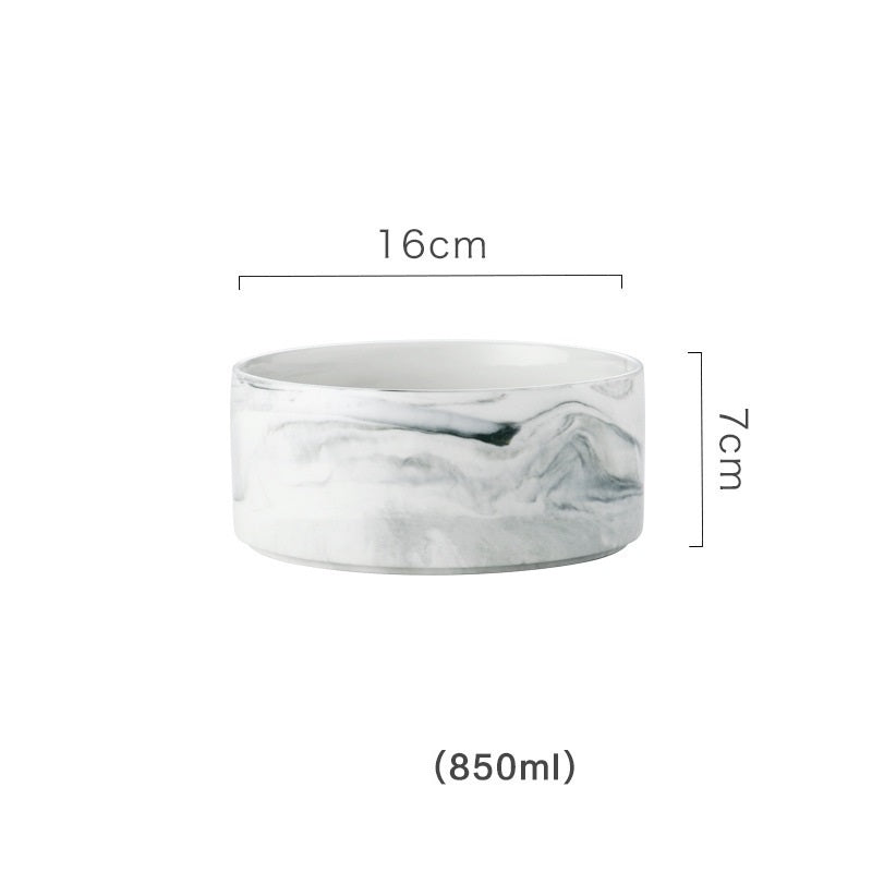 Ceramic Cat Bowl Double Bowl Cat Bowl Ceramic Pet Drinking Bowl Rice Bowl