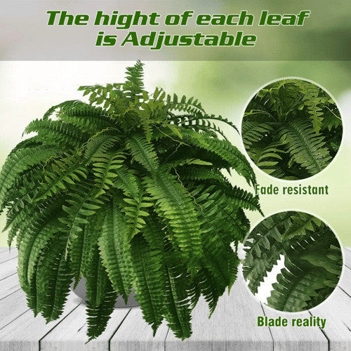 Artificial Fern Flower Arrangement Green Plant Plastic Crafts
