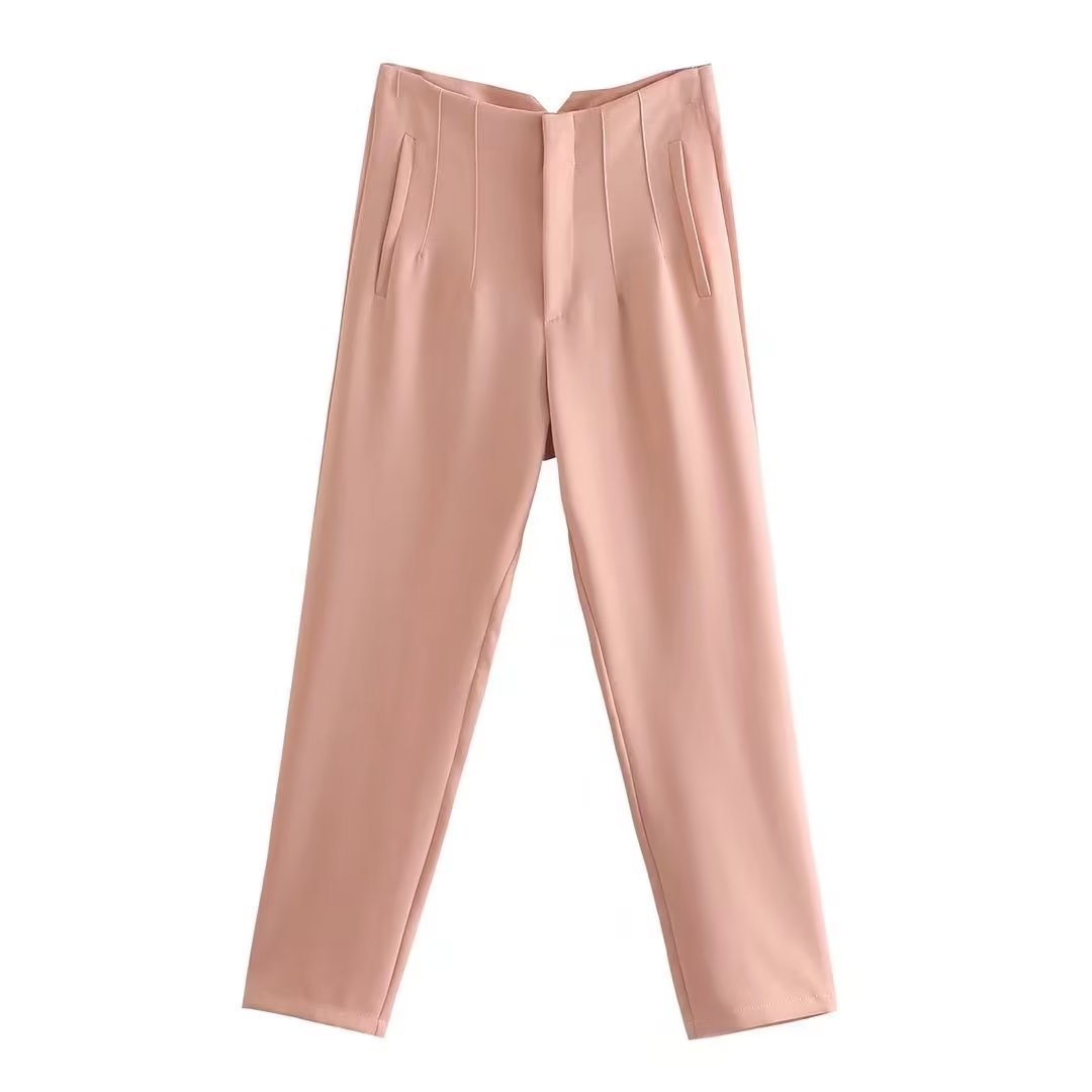 Cross-border Wholesale Women's Clothing Women's 35-color High Waist Trousers Straight Casual Pants
