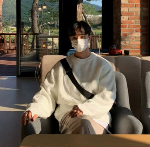 Vintage Slouchy Style Knitwear Ancient Casual Jacket