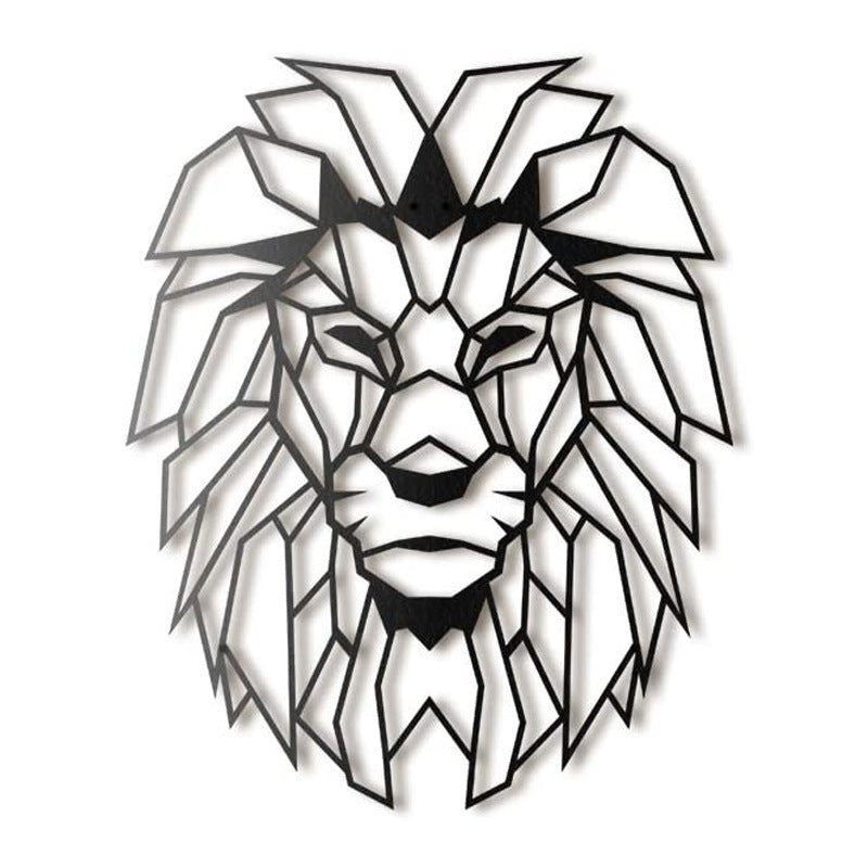 Lion Head Metal Wall Art Decoration
