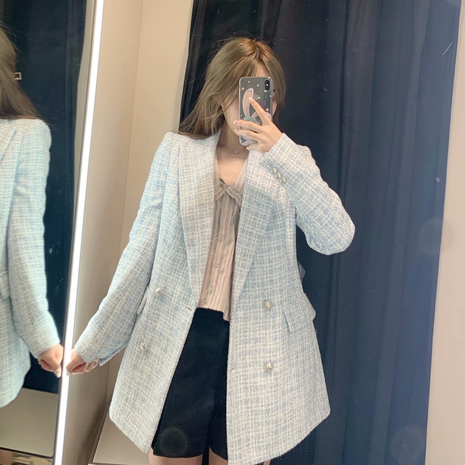 Women's Summer Check Slim Fit Blazer