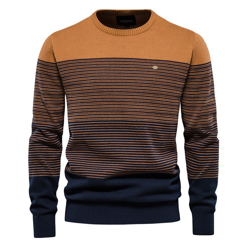 New Contrasting Color Men's Sweater