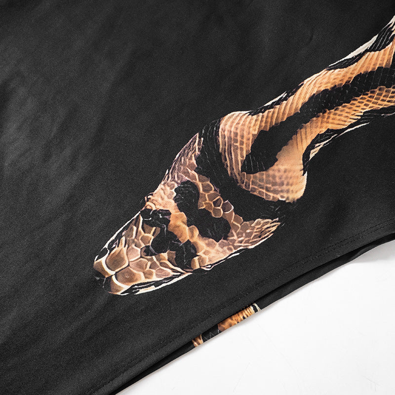 Side Waist Hollow Print Slim Fit Slit Long Dress