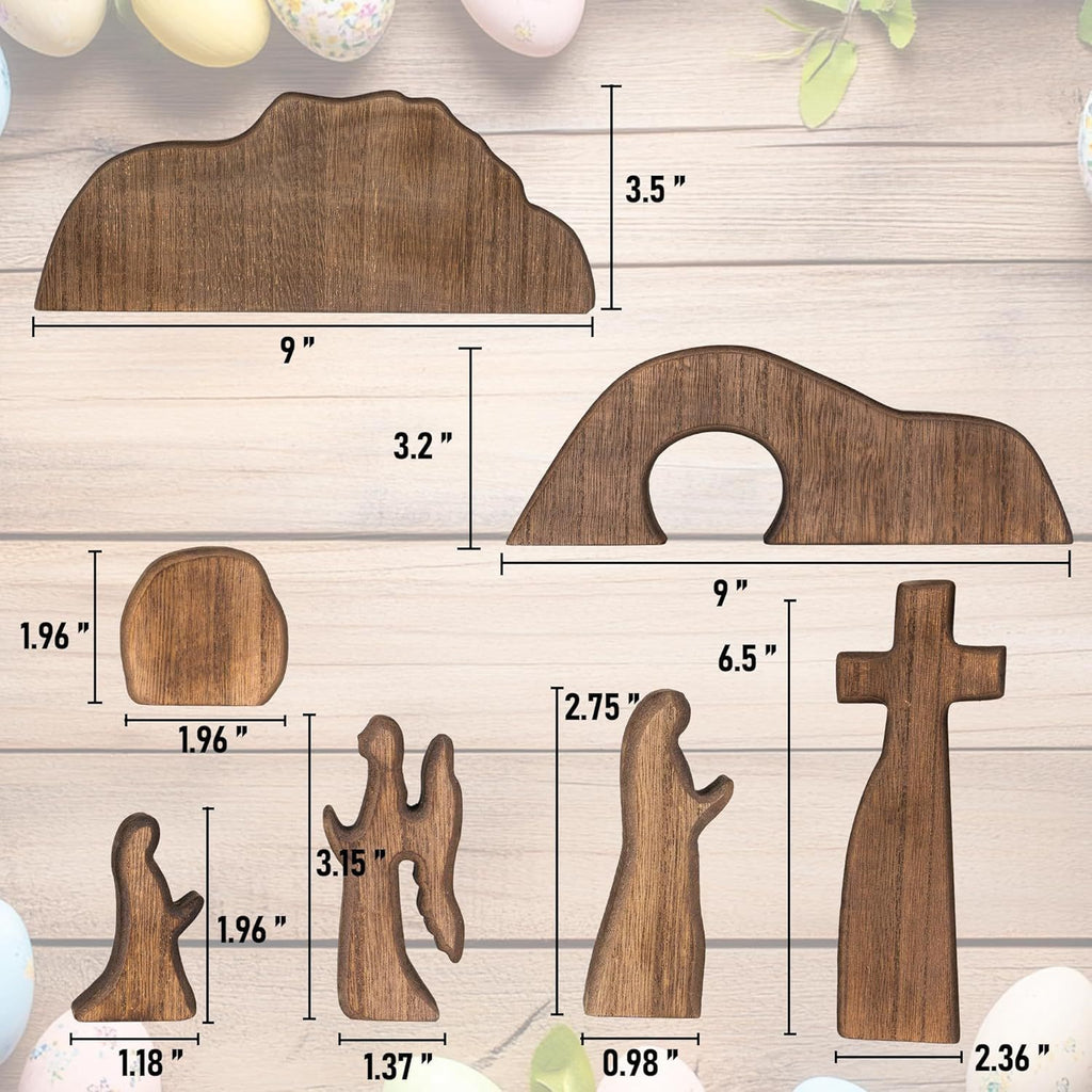 Cross Easter Site Wooden Decorative Desktop Ornaments