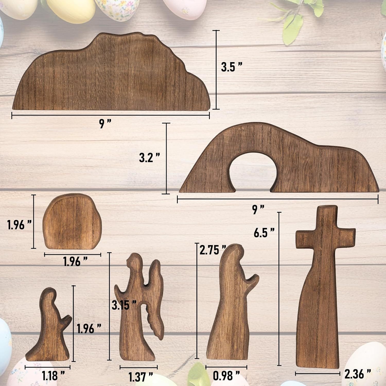 Cross Easter Site Wooden Decorative Desktop Ornaments