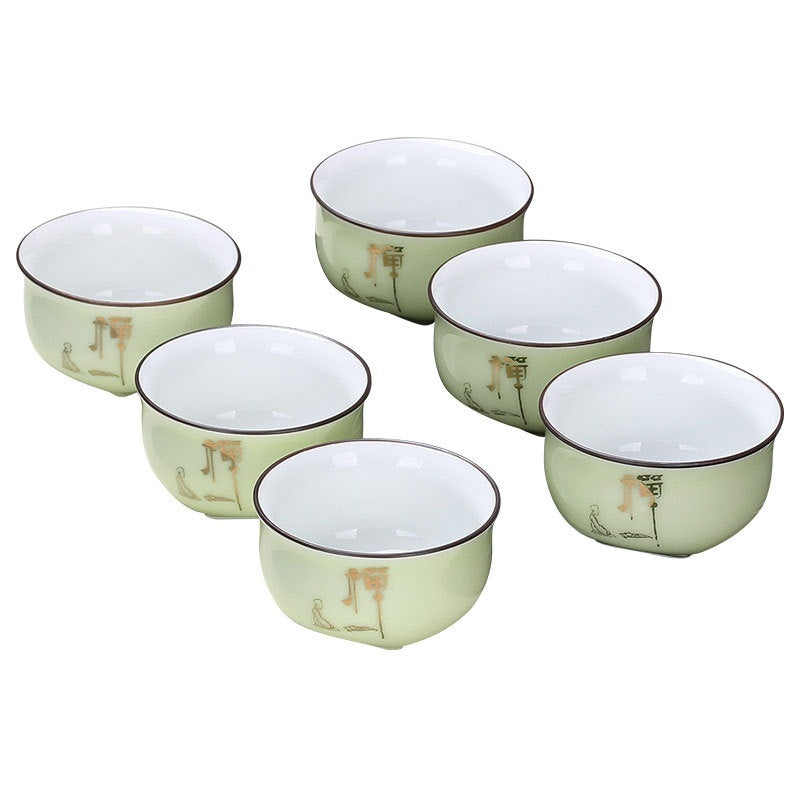 6 Pack Ceramic Tea Bowl Household Utensils
