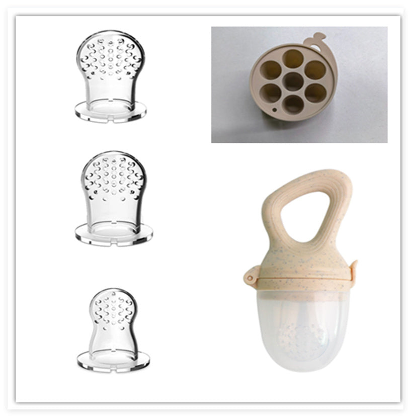 Baby Wheat Straw  Food Feeder Silicone Nipple