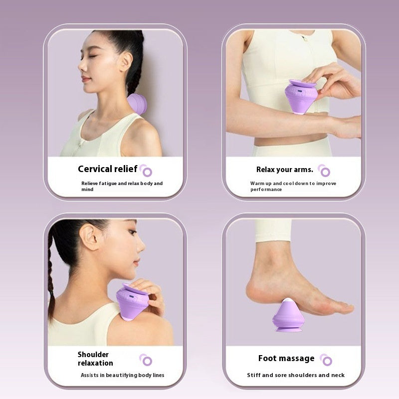 Electric Adsorption Massage Ball Massager Vibration Hot Compress Foot Sole Muscle Relaxation Through Membrane