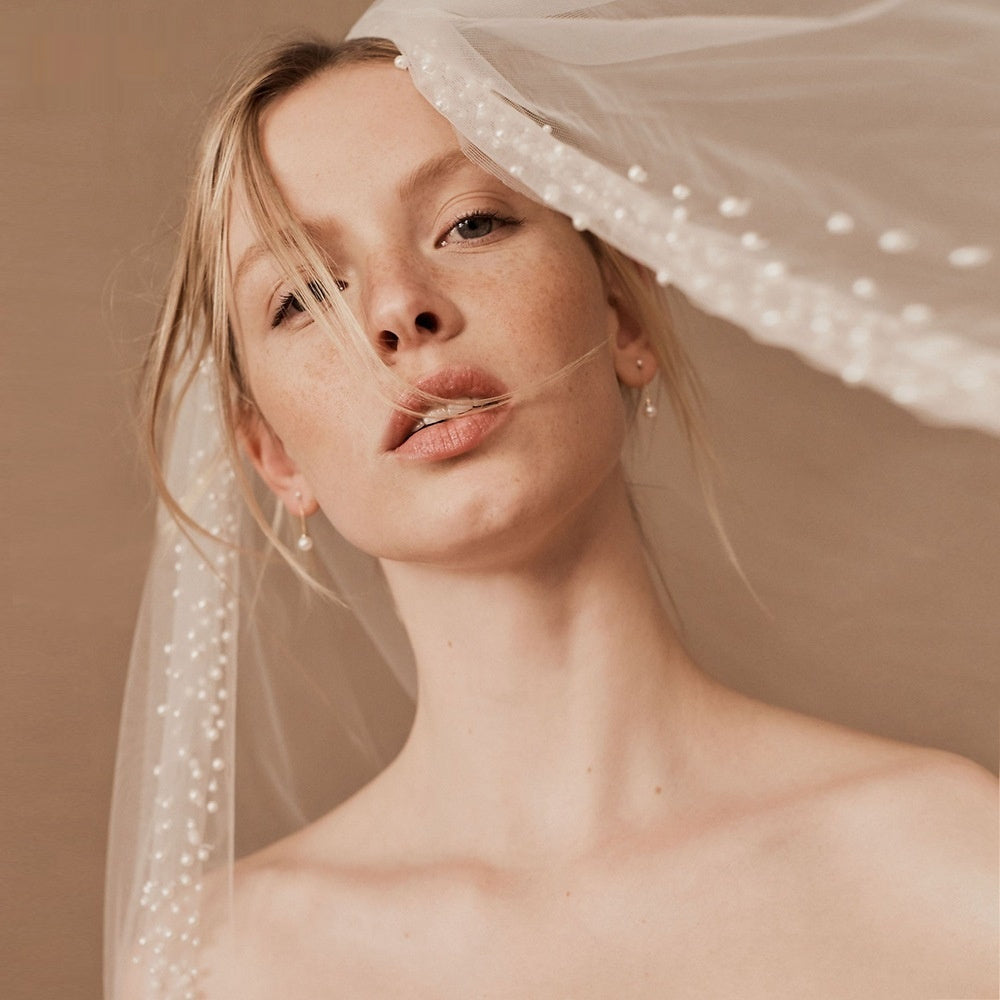 Beading Veil Bridal Wedding Exquisite Mesh