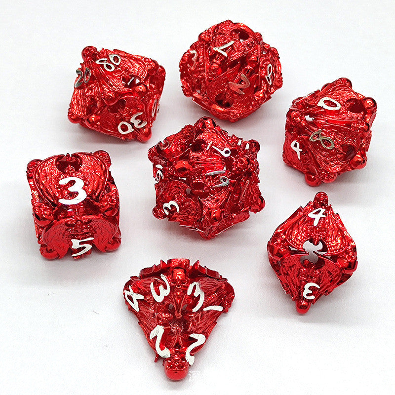 New Metal Cutout Jihad Angel Dice DND 7 Piece Set