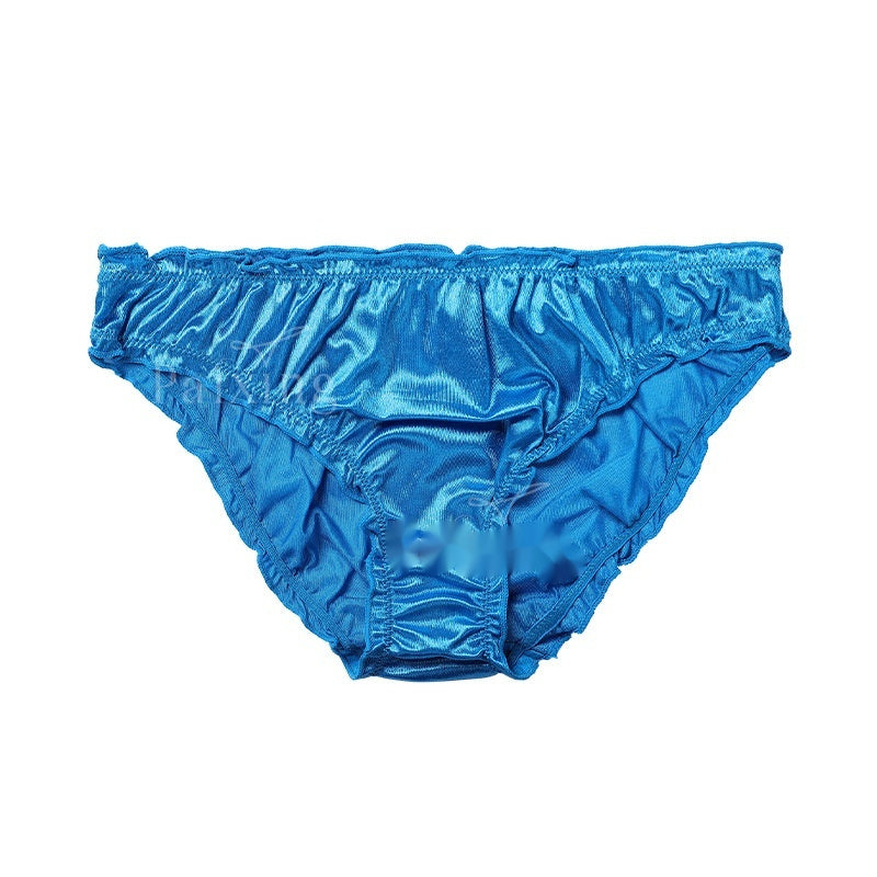 Glossy Quick-drying Briefs Sexy T-shaped Mid-waist Purified Cotton Crotch Breathable Ladies