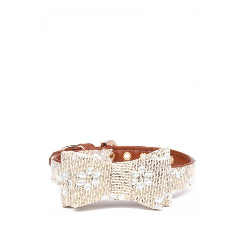 Pattern Dog Bow Collar Collar