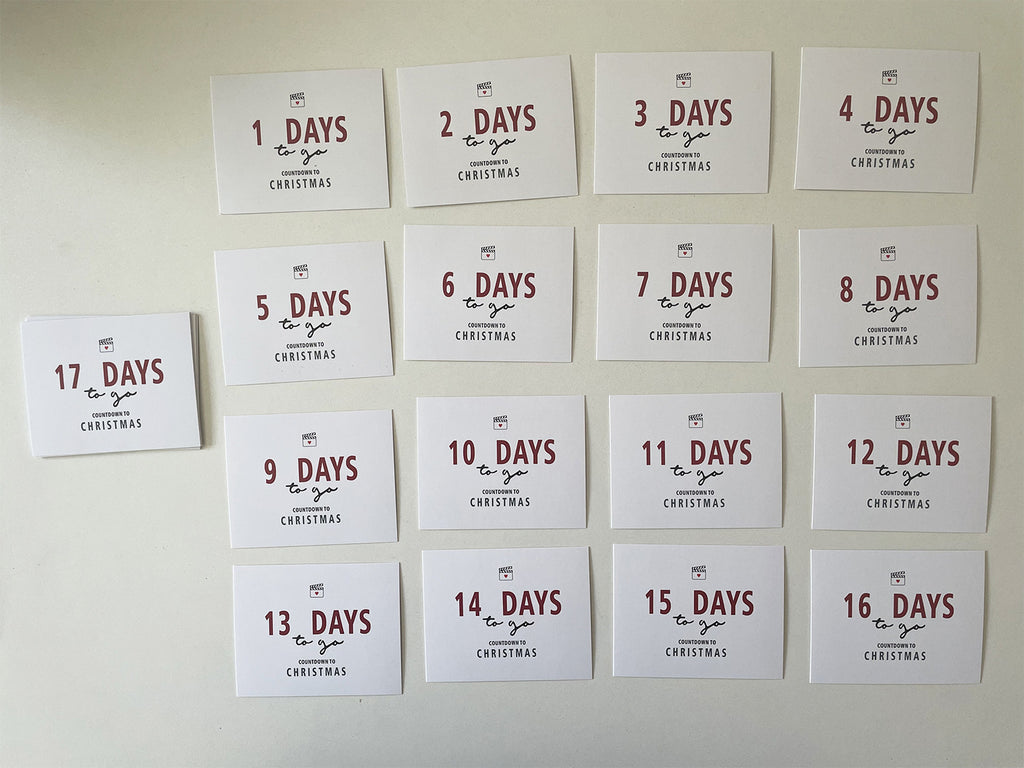 Creative Personality Christmas 24-day Countdown Gift Greeting Card