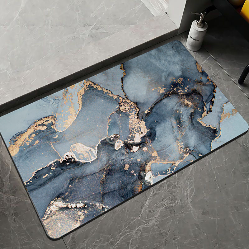 Marble Pattern Soft Diatom Ooze Absorbent Floor Mat