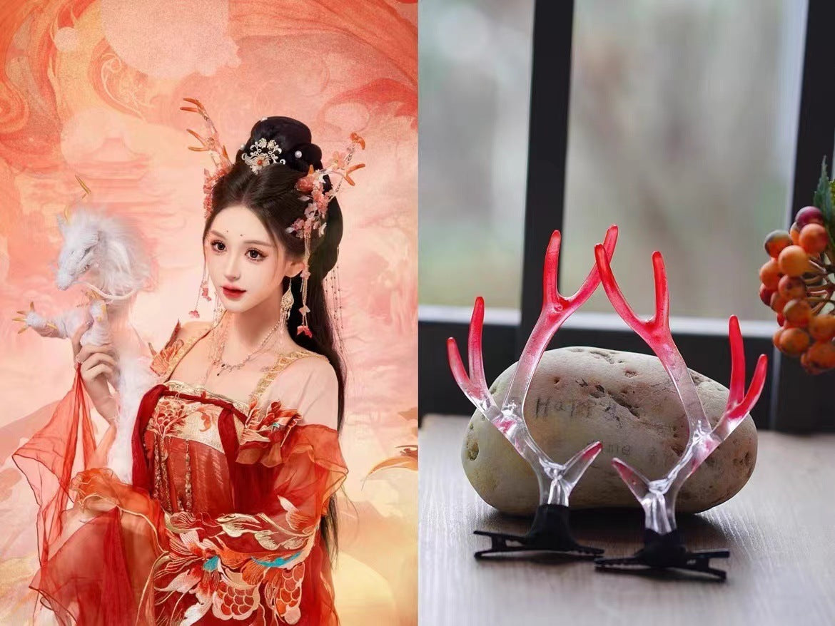 Antlers Christmas Headdress Hairpin Female