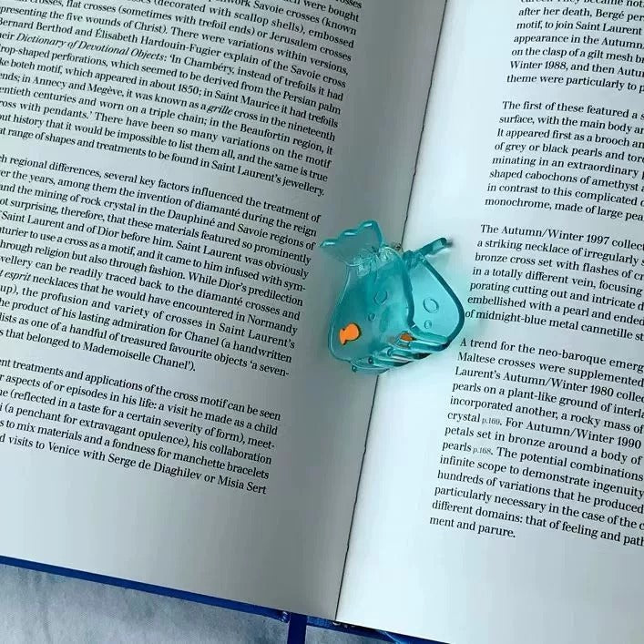 Goldfish Barrettes Ocean Blue Translucent Small Jaw Clip Summer