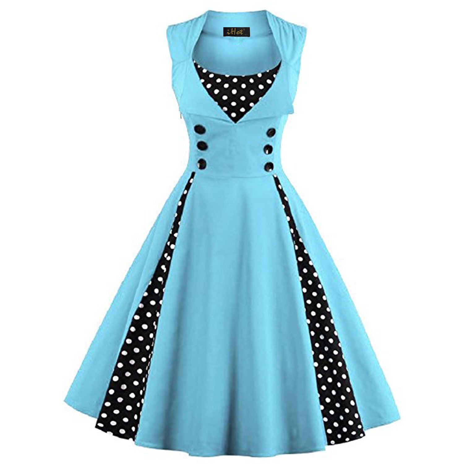 Women's Waist-tight Large Swing Hepburn Style Elegant Retro Dress