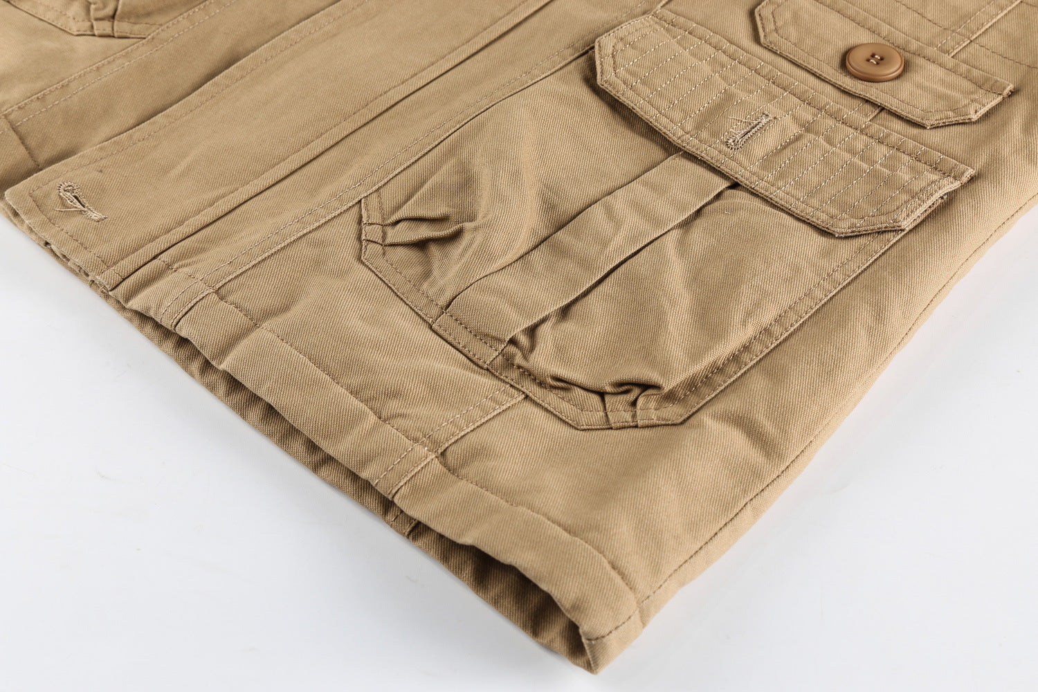 Plus Velvet Thickening Trend Fashion Multi-pocket Brief Quilted Jacket