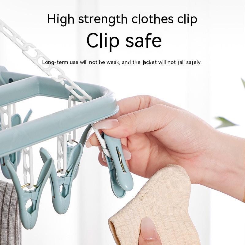 Windproof Clothes Hanger Household Plastic Multifunctional Clip