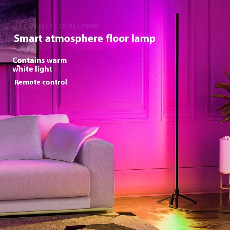Colorful Floor Atmosphere Indoor Living Room Live Broadcast Home Adjustable Led Voice Control Induction Corner Lamp