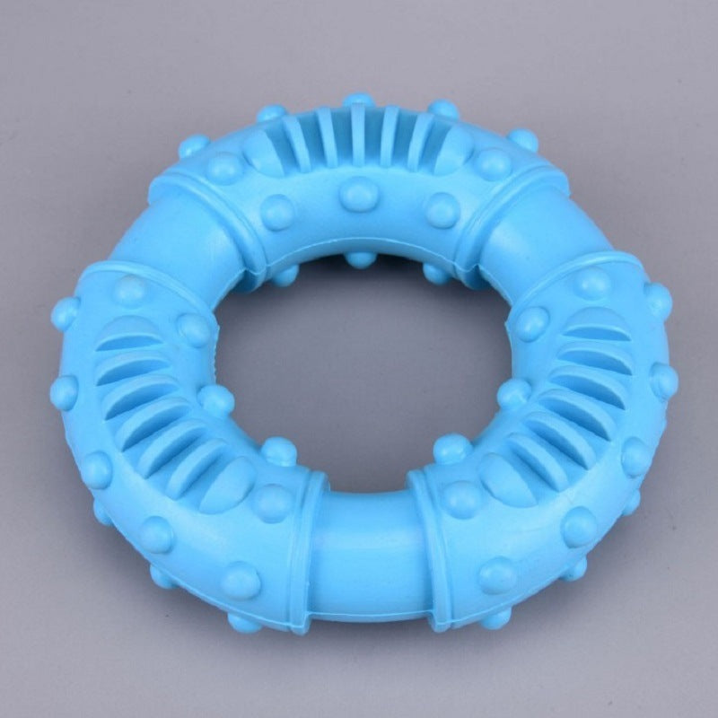 Pet Supplies Chewing Teeth Cleaning Teeth Rubber Interactive Circle Dog Toy Donut Donut Pet Toy