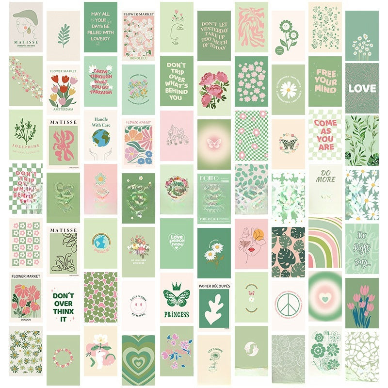 70 Sheets Poster Postcard Poster Decoration Painting