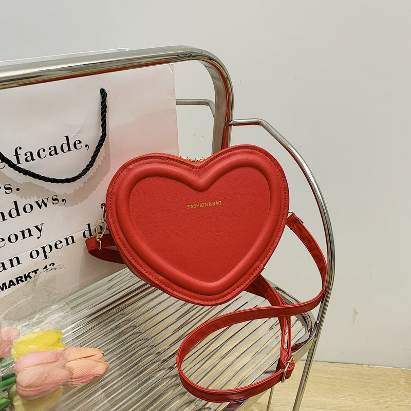 Fashion Heart Shaped Shoulder Messenger Bag
