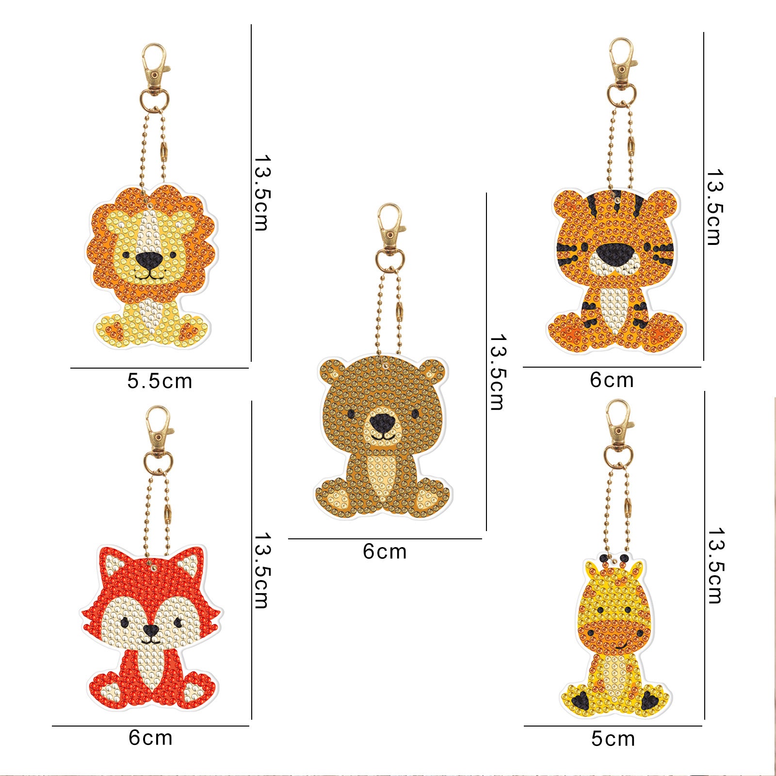 Diamond Painting Keychain Creative Children Cartoon Decorative Pendant